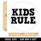 Kids Rule Fun Text Self-Inking Rubber Stamp for Stamping Crafting Planners